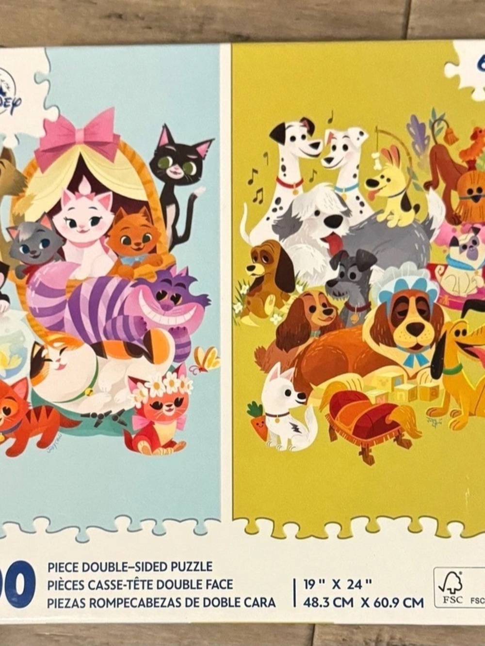Disney Cats and Dogs Double-Sided Jigsaw Puzzle 500-Piece Puzzle